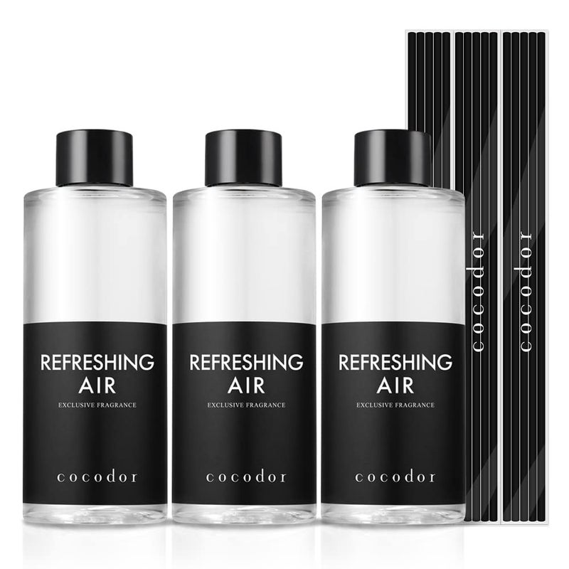 COCODOR Reed Diffuser Oil Refill/Refreshing Air/6.7oz(200ml)/3 Pack/Aroma Therapy, Home Fragrance, Scented Oils, Oils for Reed Diffuser, Office DÃ©cor, Decoration - Image 1